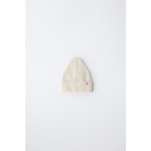 KNIT BEANIE WITH LABEL - Bluish | ZARA United States