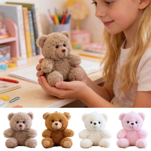 Honeplcked Teddy Bear Stuffed Animals, Small Gray Teddy Bear Plush Toy Birthday Christmas Valentines Day Gift for Kids Girl Friends on Clearance