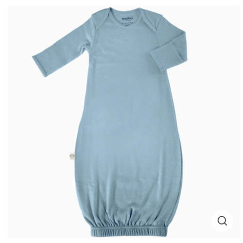 Merino Wool Baby Gown |Natural Merino Wool Baby Sleepwear – Woolino