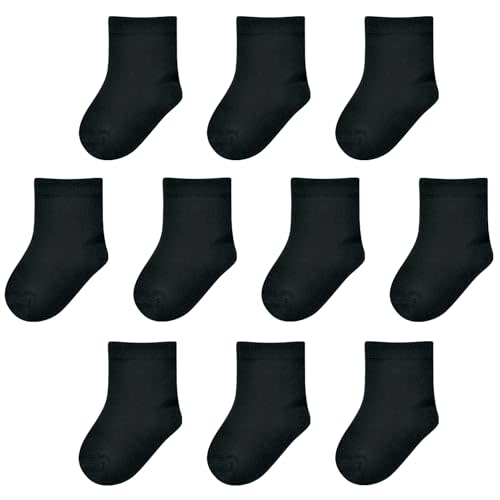 Baby Socks Infant White Crew Socks Baby Girls Soft Newborn Dress Sock Boys Baptism 0-12 Months 10 Pack