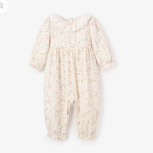Folklore Floral Organic Muslin Jumpsuit – Elegant Baby
