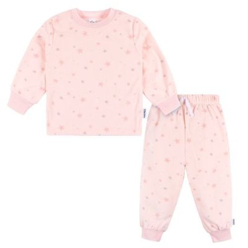 Gerber Baby Girls' Fleece Pajamas - 2-Piece, Pink Stars, 12 Months