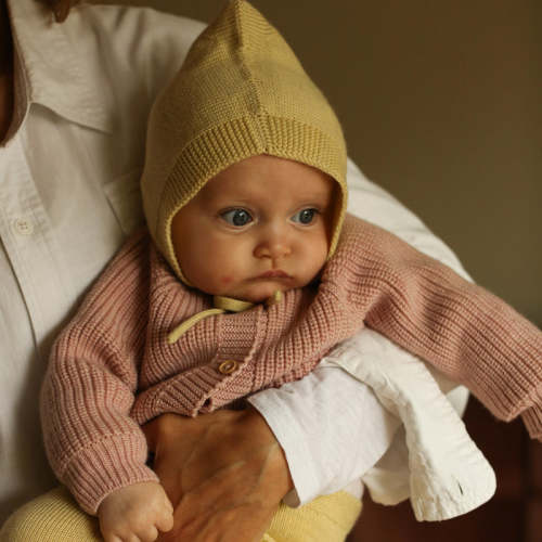 Baby Merino Wool Isidor Pixie Bonnet - Light Yellow – MamaOwl