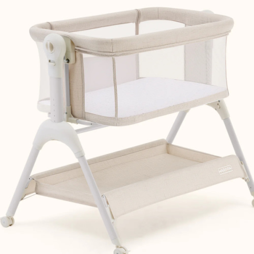 HARPPA Cuddly Sway | 3-in-1 Rocking Baby Bassinet & Bedside Sleeper with Anti-Reflux Mattress for Newborns | Attaches to Bed, Adjustable Height, Tool-Free Setup, Portable Wheels, CPSC Certified, Gentle Rocking Motion | Ideal for Infants, Safe Co-Sleeping