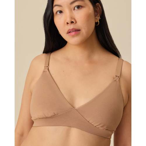 SoftStretch Cotton Maternity & Nursing Bralette | Buff - Kindred Bravely