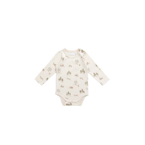 Organic Cotton Fernley Bodysuit - Pine Forest Friends – Jamie Kay USA