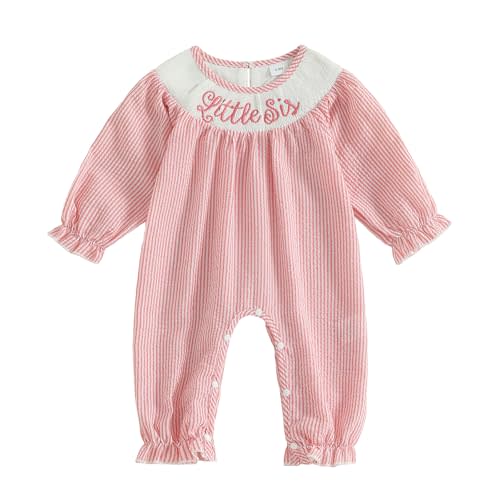 Newborn Baby Girl Clothes Long Sleeve Letter Embroidery Bow Plaid Bubble Onesie Romper Jumpsuit Fall Winter Outfit