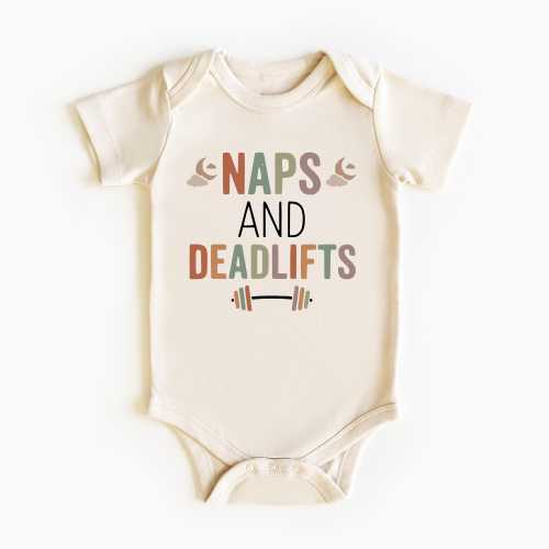 Naps and Deadlifts Baby Onesie®, Funny Baby Bodysuit, Baby Shower Gift, Newborn Baby Onesie®, Gym & Crossfit Baby Bodysuit, Cute Baby Outfit