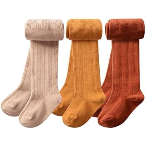 CHUNG Toddler Little Girls Cotton Tights Footed Thick Winter Cable Knit Legging Pantyhose Stocking