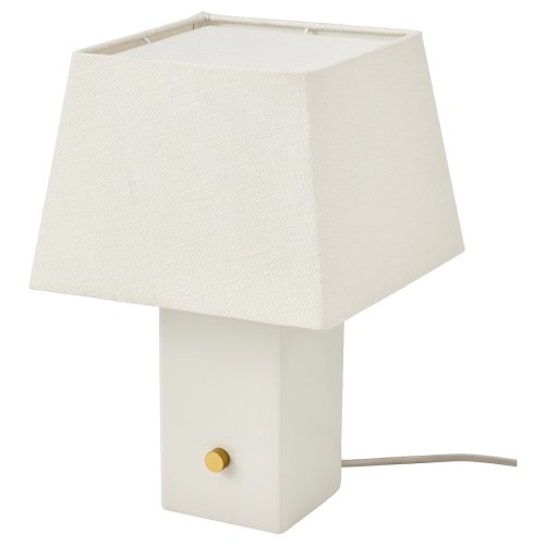 HALGATT Table lamp - dimmable white/white ceramic 14 "