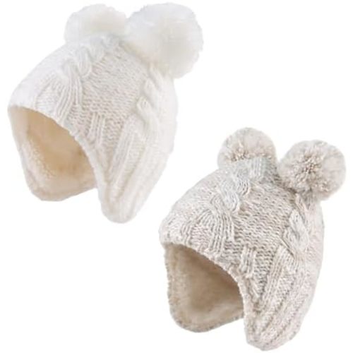 Zsedrut Winter Baby Boy Hats Pompom Baby Beanie for Girls Fleece Newborn Infant Toddler Beanie