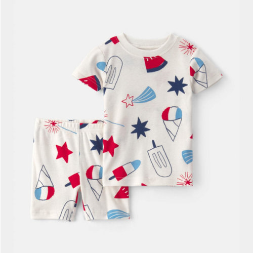 Baby Fourth of July Popsicle 2-Piece Short-Sleeve Pajama Set | Carter's