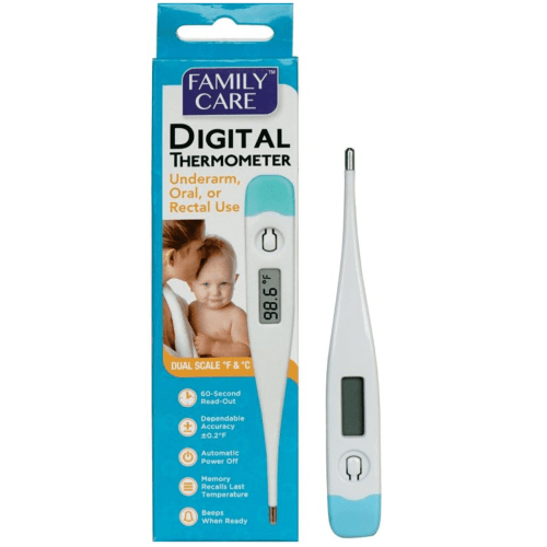 Family Care Oral, Underarm or Rectal Digital Thermometer