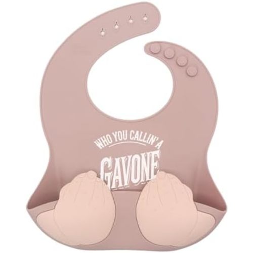 Teasin' Teethers Funny Italian Silicone Baby Bib with Pocket Food Catcher for Toddlers and Infants Funny Baby Bib Gift