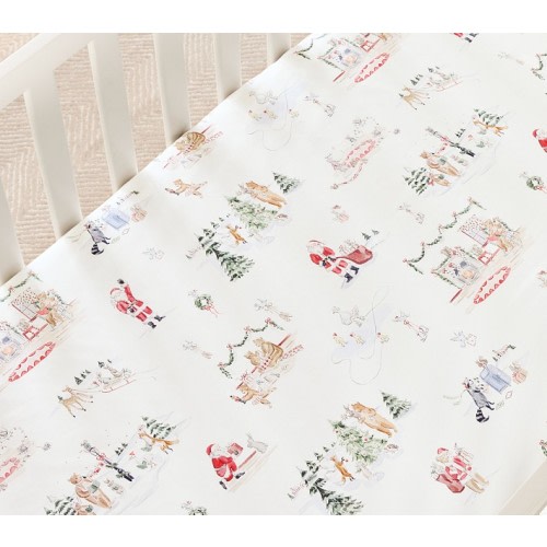 Riley Sheehey Holiday Organic Crib Fitted Sheet