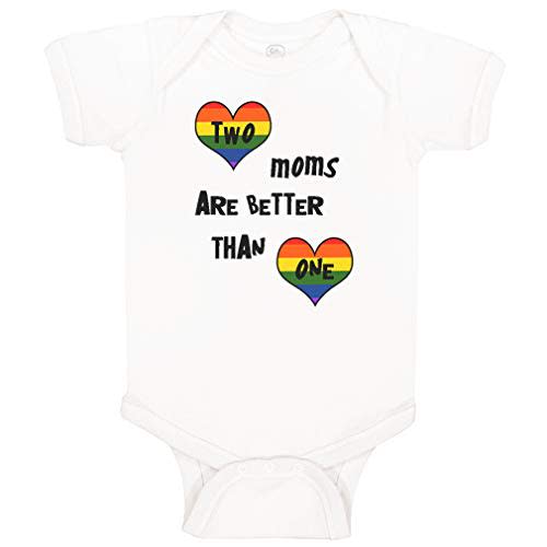 Cute Rascals Two Moms are Better Than One Gay Baby Bodysuit One Piece White Newborn