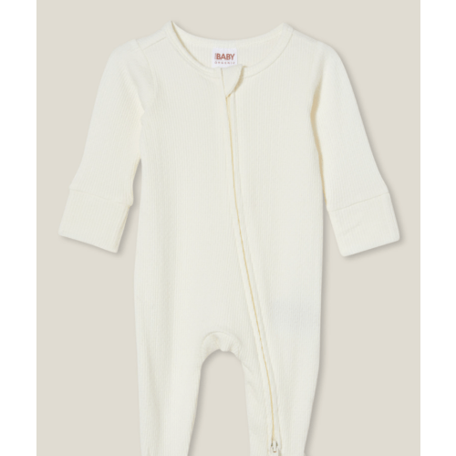 Organic Pointelle Zip All In One Romper