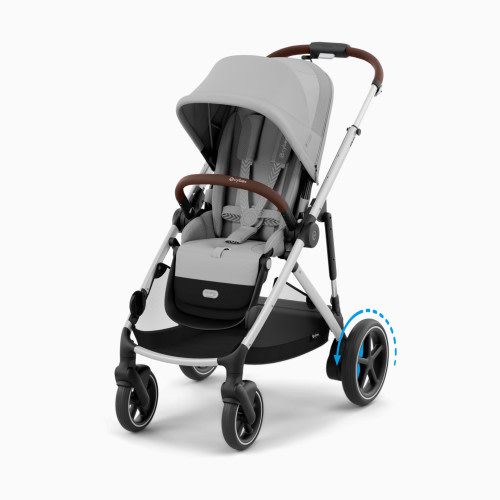 Cybex eGazelle S Electronic Assist Stroller - Silver Frame/Stone Grey Seat