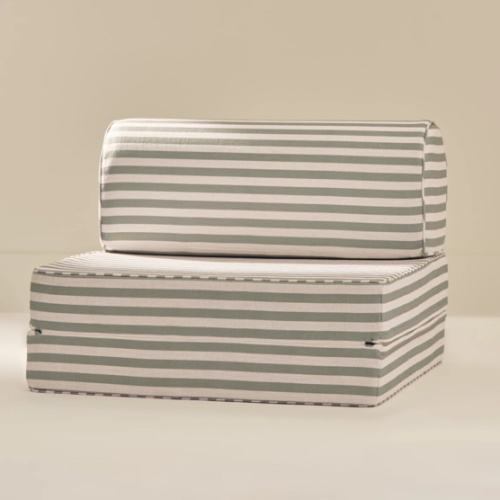Green Striped Play Couch Seat | Bennett in Coconut & Jade | House of Noa