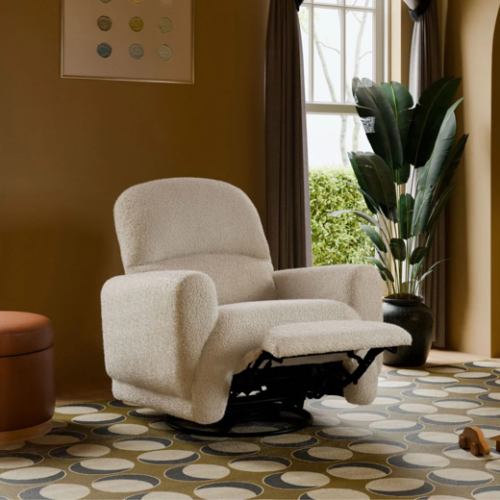 Babyletto Rainbow Recliner and Swivel Glider in Teddy Loop