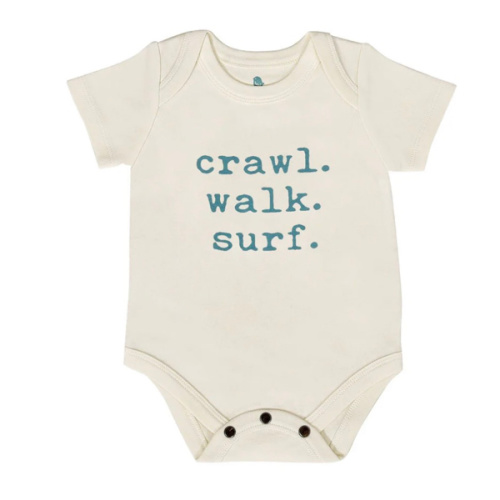 Baby Graphic Bodysuit - Crawl Walk Surf | Finn + Emma