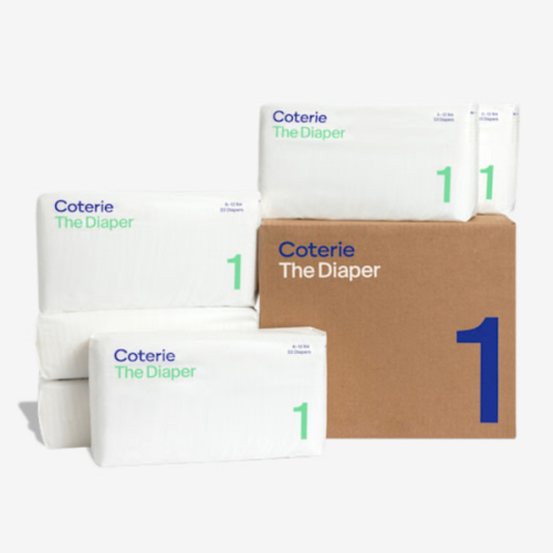 Coterie Ultra Soft Diapers, Monthly Supply - Size 1, 186 Count