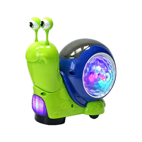Snail Baby Toys, with Music and Dazzling Lights Crawling Snail Baby Toys, Automatic Obstacle Avoidance, Interactive Toys