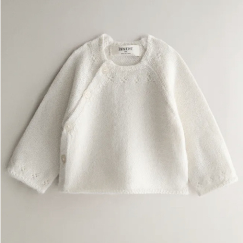 BABY ALPACA CARDIGAN - Oyster-white | ZARA United States