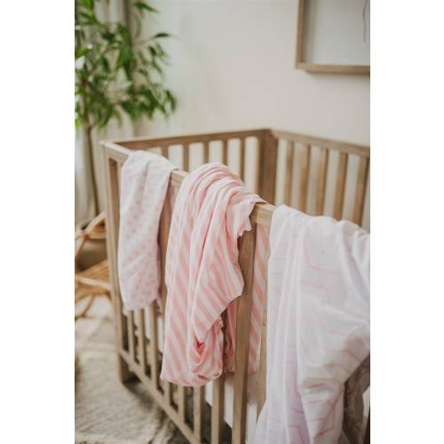 Crib Sheet Fitted Cotton Sheet Pink Set Nursery Baby Bedding Stripes Chevron Polka Dots Pattern Sheets Soft Pink Color Baby Girl