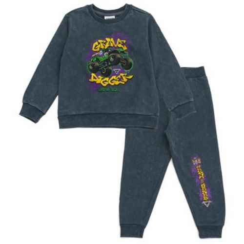 Monster Jam Grave Digger Fleece Sweatshirt and Jogger Pants Outfit Set Toddler