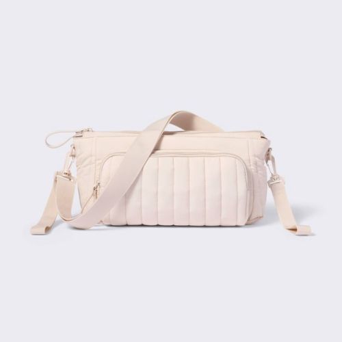 Stroller Organizer with Strap Solid Shoulder Diaper Bag - Tan - Cloud Island™