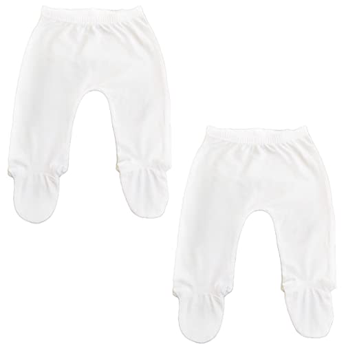 123 Bear 100% Cotton Baby Pants/Leggings with Footies 100% Cotton Unisex Boys Girls