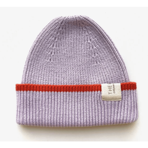 Organic Cotton Rib Beanie - Lilac Dip