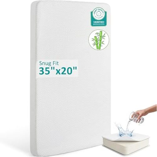 Bassinet Mattress 35x20 Rectangle Baby Waterproof Replacement Pad