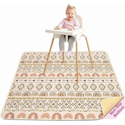 Basumee Splat Mat for Under High Chair, Waterproof & Mess-Proof Floor Mat