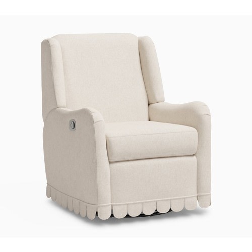 Merced Manual Scalloped Recliner Brushed Chenille Oat