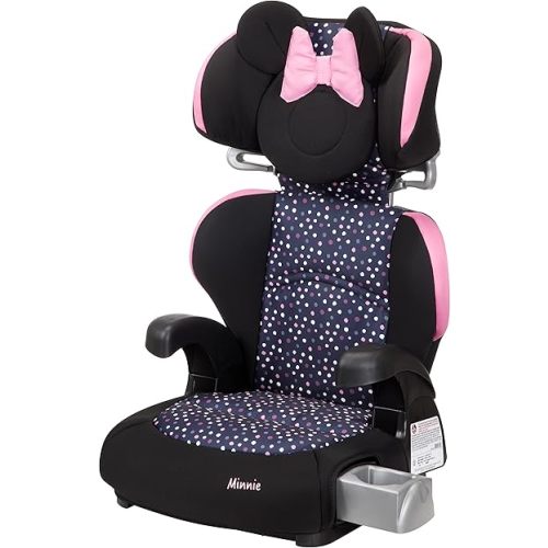 Disney Baby Pronto Booster Car Seats, Belt-Positioning, Booster Seats for Cars 40-100 lbs, Minnie Dot Party