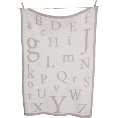Barefoot Dreams® 'CozyChic® ABC' Blanket, Stone/Cream