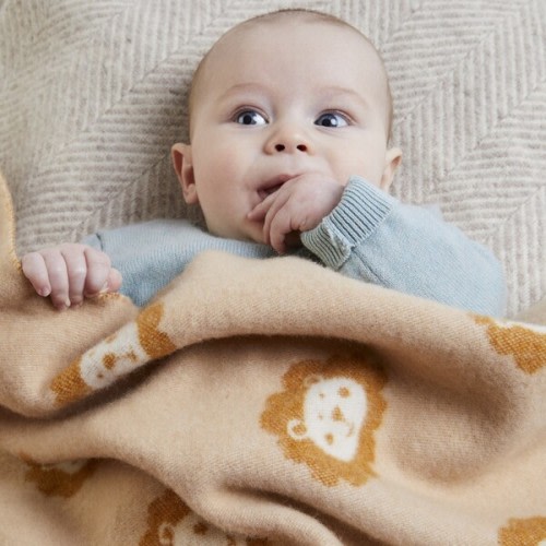 Super Soft Merino Baby Blanket, Lion - Britannical | Maisonette