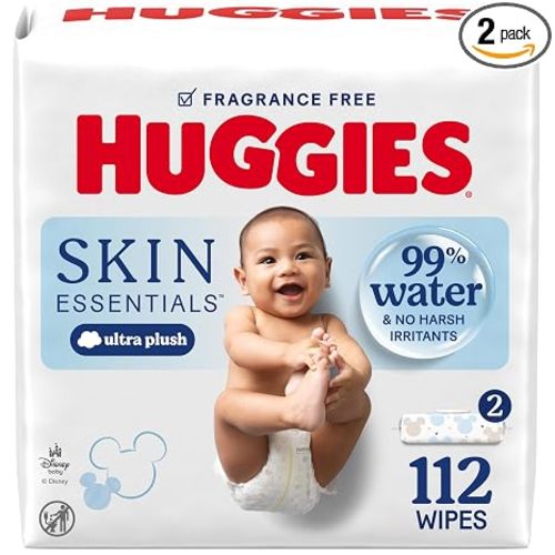 Huggies Skin Essentials Baby Wipes, 99% Water, 2 Packs, 112 Wipes