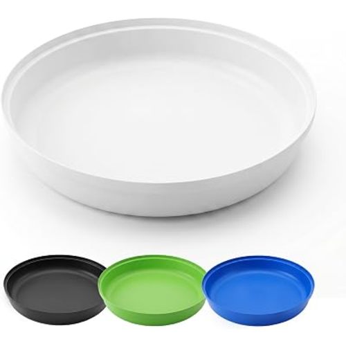 MEKA Deep Tuff Tray 27.8” Round Sensory Play Base, Heavy Duty Plastic Deep Spot Messy Activity Mud Water Sand Tray for Toddlers, Outdoor Indoor Open-Ended Learning Toy White
