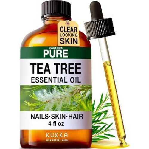KUKKA Tea Tree Essential Oils - 4 Fl Oz - for Hair, Skin, Diffuser, Aromatherapy & DIY Soap Making Scent