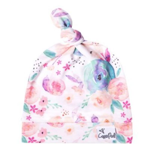 Copper Pearl™ Bloom Top Knot Hat in Pink - PINK - 0-4 MONTHS