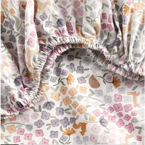 Stay Cool Wonderland Prairie Organic Cotton Baby Crib Fitted Sheet