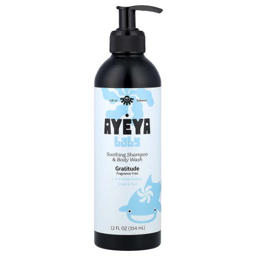Ayeya Baby, Soothing Shampoo & Body Wash, Fragrance-Free, 12 fl oz (354 ml)