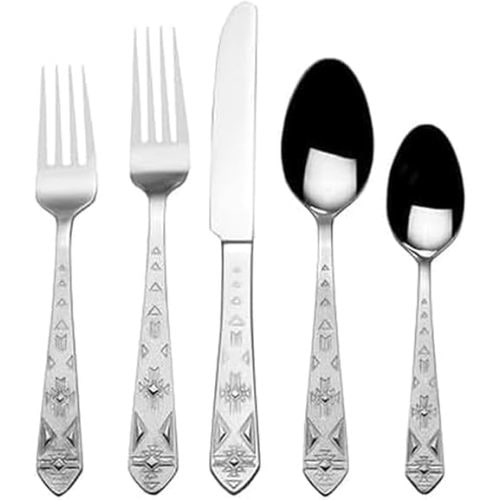Towle Everyday Pueblo 20-Piece Stainless Steel Flatware Set, Service for 4