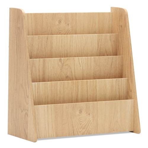 Costway 4-tier Kids Wooden Bookshelf Toddlers Book Rack with Deep