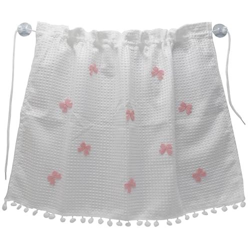 Car Side Window Sun Shade Curtain for Back Seat (Pink Bowties), 25.5in*17in