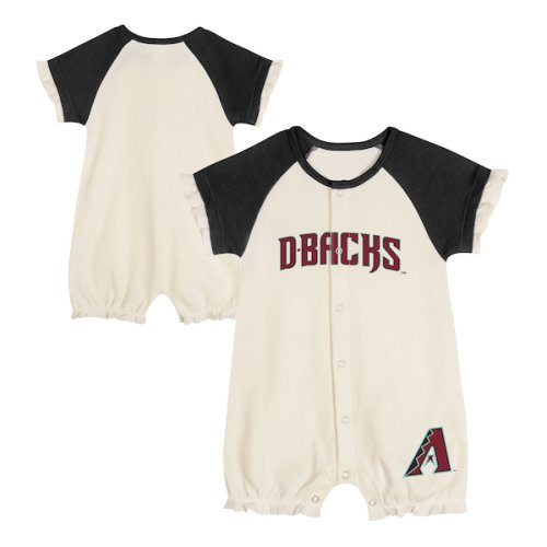 Infant Arizona Diamondbacks  White Slide Run Raglan Coveralls