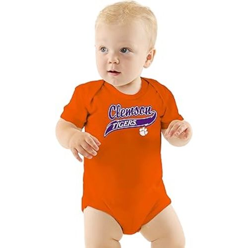Little King NCAA Short Sleeve Romper-Varsity Logo-100% Soft Cotton -Sizes 0-3M 6M 12M 18M